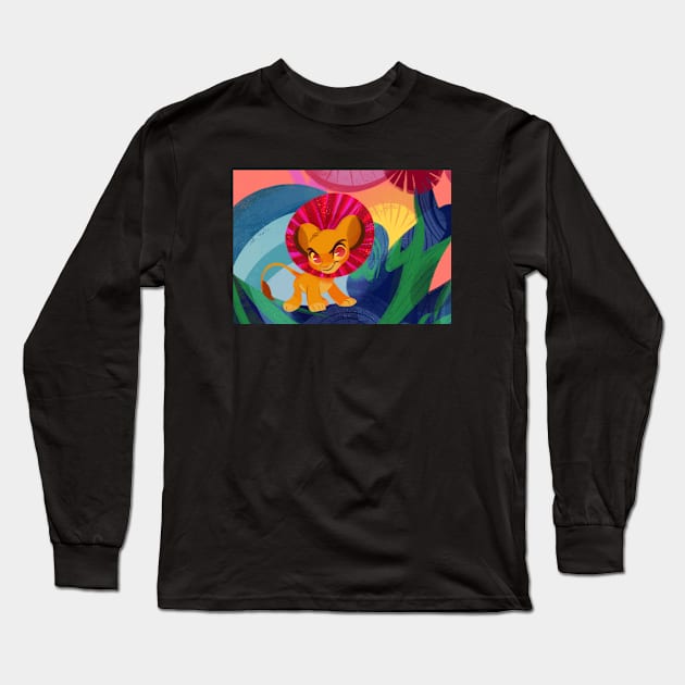 King of the Jungle Long Sleeve T-Shirt by ColorMeowStudio